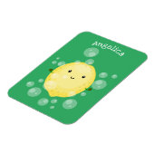 Niedliche Zitronenfrüchte Cartoon Blasen Veranscha Magnet (Linke Seite)