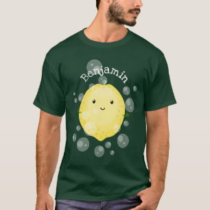 Niedliche Zitronenfrüchte Cartoon Blasen Veranscha T-Shirt