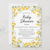 Niedliche Zitronenfrüchte Sommerdusche Einladung (Vorderseite)