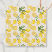 Niedliche Zitronenfrüchte Sommerdusche Geschenkanhänger (Rückseite)