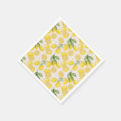 Niedliche Zitronenfrüchte Sommerdusche Serviette (Ecke)