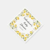 Niedliche Zitronenfrüchte Zitrusfrüchte Sommerdusc Serviette (Ecke)