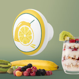 niedliche Zitronenfruchtküche Keramikknauf