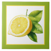 Niedliche Zitronenküche liebt Aquarell Fliese (Vorderseite)