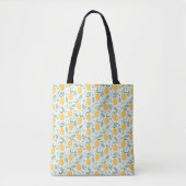 Niedliche Zitronenschale Botanisches Muster Tote T Tasche (Vorderseite)
