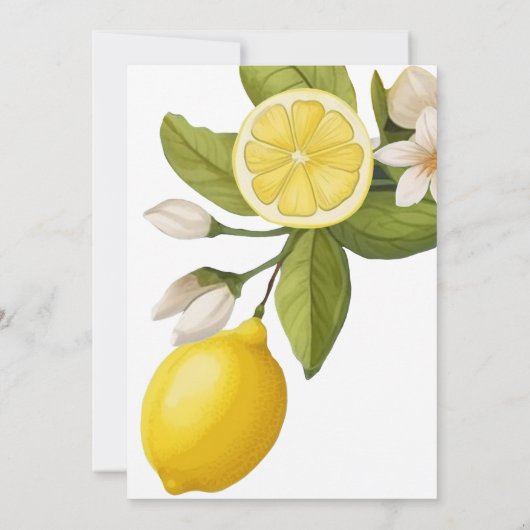 Niedliche Zitrusbrasse Einladung (Rückseite)