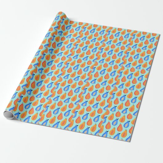 Niedliche Zitrusfrüchte Sommer Vintag Geschenkpapier (Ungerollt)