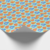 Niedliche Zitrusfrüchte Sommer Vintag Geschenkpapier (Ecke)