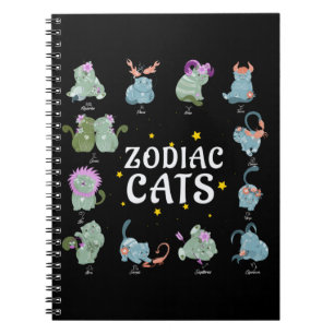 Niedliche Zodiac-Signalkatze Lover Astrologie Notizblock