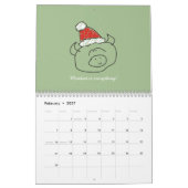 Niedliche Zodiaka-Zeichen und Positive Quotes 2025 Kalender (Feb 2027)