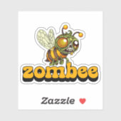 Niedliche Zombie-Biene Aufkleber (Blatt)
