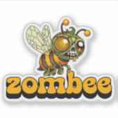 Niedliche Zombie-Biene Aufkleber (Vorderseite)