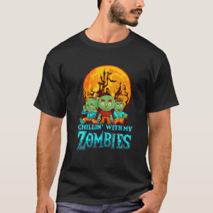 Niedliche Zombies Halloween 2021 Chillin mit meine T-Shirt