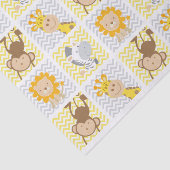 Niedliche Zoo-Tier-Quadrate Seidenpapier (Ausschnitt)