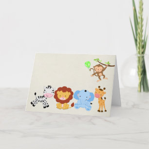 Niedliche Zootiere Geburtstag für Kind Karte