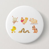 Niedliche Zuchtbetriebe und Heimtiere Button (Vorderseite)