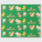 Niedliche Zuchtbetriebe und Heimtiere Geschenkpapier (Flach)