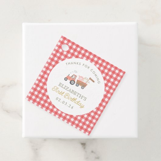 Niedliche Zuchttierzucht Barnyard Birthday Geschenkanhänger (Beispiel)