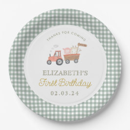 Niedliche Zuchttierzucht Barnyard Birthday Pappteller