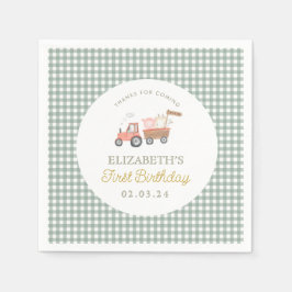 Niedliche Zuchttierzucht Barnyard Birthday Serviette