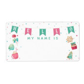 Niedliche Zucker Pflaumen Urlaub Hallo mein Name i (Vorne)