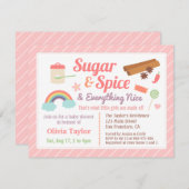 Niedliche Zucker- und Gewürzbaby-Dusche Einladung (Vorne/Hinten)