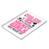 niedliche Zucker- und Gewürzhockeymädchen Notizblock (Linke Seite)