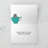 Niedliche Zuckerhut in Teebeete Personalisiert Karte (Innenseite)