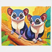 Niedliche Zuckerkleider Fleecedecke (Vorderseite (Horizontal))