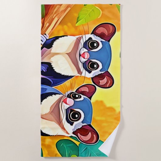 Niedliche Zuckerkleider Strandtuch (Vorderseite)