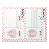 Niedliche Zuckerkulauskarte Notizblock (Vorderseite)