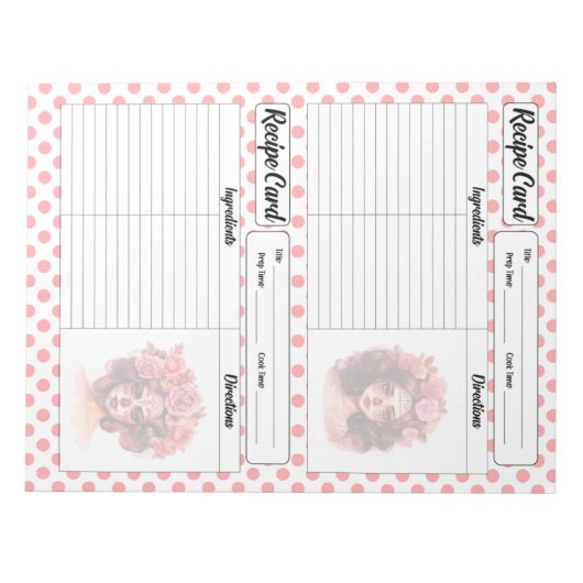 Niedliche Zuckerkulauskarte Notizblock (Vorderseite)