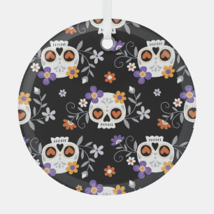 Niedliche Zuckerkullen Ornament Aus Glas