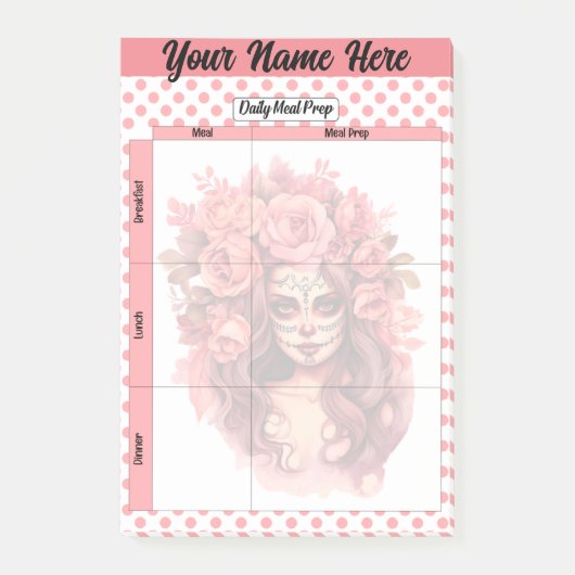 Niedliche Zuckerkulose Tagesmahlzeit Post-it Klebezettel (Vorderseite)