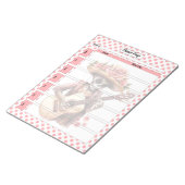 Niedliche Zuckerkulptur Abendessen Vorspeise Notizblock (angewinkelt)