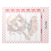 Niedliche Zuckerkulptur Abendessen Vorspeise Notizblock (Vorderseite)