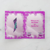 Niedliche Zuckerpflaumen-Fee u. Feiertagskarte (Innenseite)