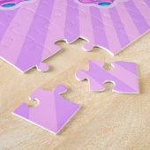 Niedliche Zuckerschädel-Zombie-Krake - blaues Lila Puzzle (Seite)