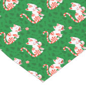 Niedliche Zuckerstange-Katze Kurzer Tischläufer (Ecke)