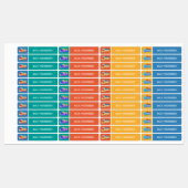 Niedliche Züge Kinder Name Etiketten (Blatt)