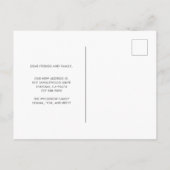 Niedliche Zuhause-Änderung der Adresse Ankündigungspostkarte (Rückseite)