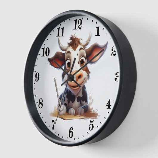 niedliche Zuhause- oder Bürokuhliebhaber Uhr (Winkel)