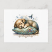 Niedliche, zurückhaltende Welpe Postkarte (Vorderseite)