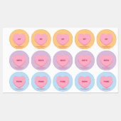 Niedliche Zusammenhänge von Freundschaftsgespräche Etiketten (Blatt)