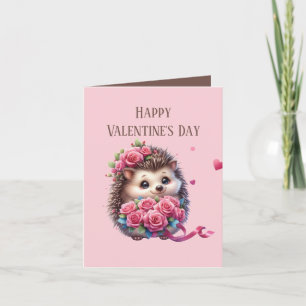 Niedliche Zusatznachricht Valentine Igel Kinder Feiertagskarte