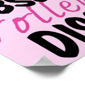 Niedliche zwanghafte Volleyballstörung Rosa Spiele Poster (Ecke)