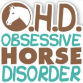 Niedliche Zwangsstörung Aufkleber (Vorderseite)