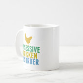 Niedliche Zwangsstörung bei Hühnern Kaffeetasse (Vorderseite Links)