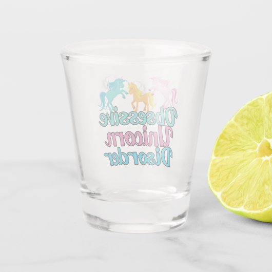 Niedliche Zwangsstörung Schnapsglas (Rückseite)