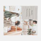 Niedliche zwei Foto beste Freunde Zitat Custom Tau Fleecedecke (Vorderseite (Horizontal))